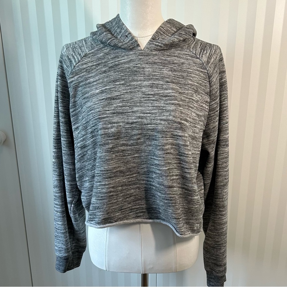 PINK gray cropped hoodie no string Size L